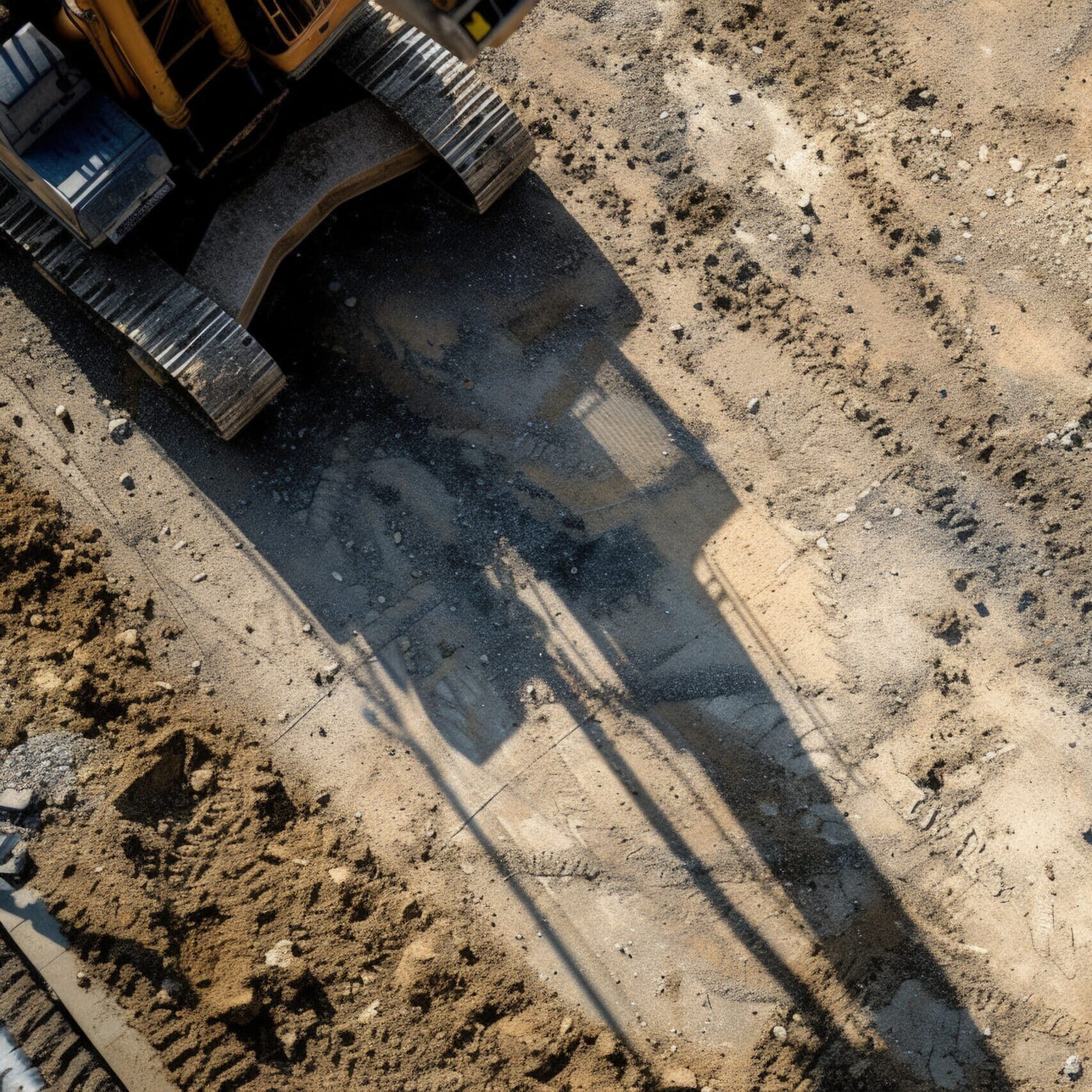 Construction site with equipment